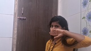 Cute Indian teen giving a blowjob and getting fucked