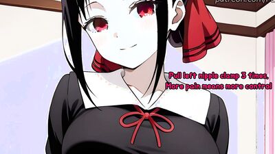Kaguya invites you to join in on her wild ass pegging session with a hot twist