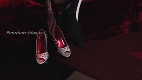 Skinny Goth Trans Girl Gives Hot Footjob - Gabby Graveyard