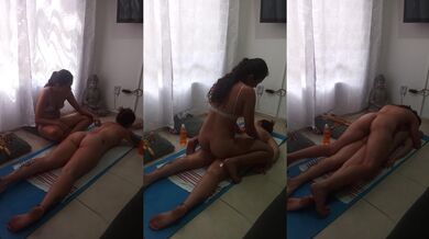 I give my partner a delicious massage with oil and we have lesbian sex