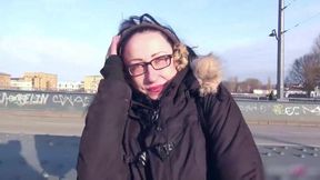 German milf with glasses succumbs to raw passion in a pickup