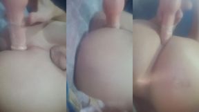 penetracion anal de enorme dildo