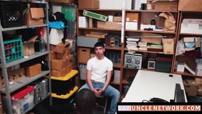 SayUncleNetwork.com - Young thief endures intense interracial raw pounding from offic