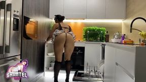 Big Booty Maid Cleans Big Cock! Deepthroat Rimming Cum Swallowed