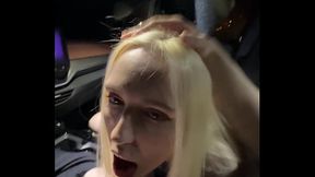 Fucked Busty Sexy Blonde In A Car and Came On Her Face