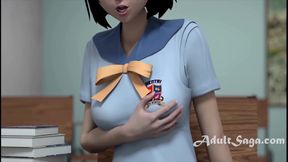 Horny Hentai MILF Teacher Fucks Students Doggy Style In Classroom