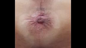 exhibition de mon trou du cul &eacute_clat&eacute_ et branlette de ma grosse bite &agrave_ poil sur mon transat