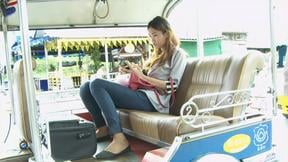 Real amateur Thai MILF taken for dinner and a fuck on video after