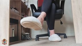 Fluffy Slippers Dangle Working while I ignore you