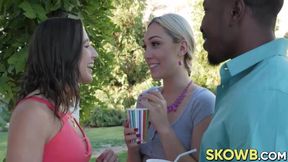 Sexy whore rides a massive schlong