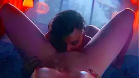 Lesbian Sweethearts Embrace in Steamy 3D Animated Romance