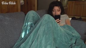 Step-Sister Secretly Masturbates for you on Family Couch