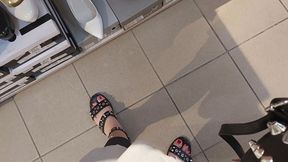 Delightful feet in public shop 4K