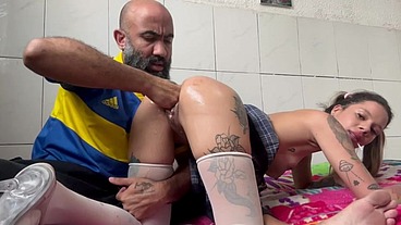 Fisting vaginal com a minha loirinha