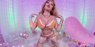 Busty Kitana Montana enjoys tit fuck and facefuck session