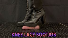 Cock Squeeze &amp; Bootjob in Sexy Black Lace Knee Boots with TamyStarly - CBT, Ballbusting, Cock Crush, Trample