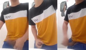 18 year old virgin milked raw in bathroom self fuck then throat choking blowjob