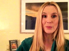 Busty blonde mature solo masturbation for webcam