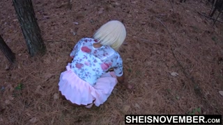 Black Step Daughter Riding Dick In Public Sheisnovember Giant Nipples &amp; Areolas Out