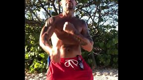 MAXXX LOADZ SHADOW BOXING AT BEACH HE LOVES FITNESS &amp_ SEX