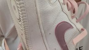 Making out with airF 1 sneakers
