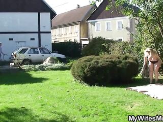 MYWIFESMOM - Large breasts mother in law cheating sex outdoors