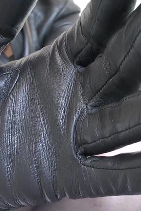 Squeaky Black Leather Gloves on! Sniff Them and JOI - Lady Victoria Valente