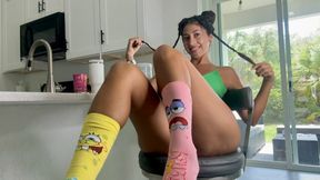 Socks and big butt
