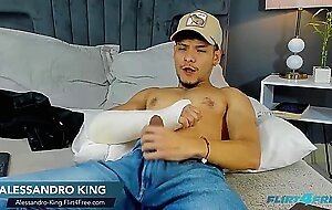 Alessandro King on Flirt4Free - Bearded Stud Gets Handsy With His Thick Cock