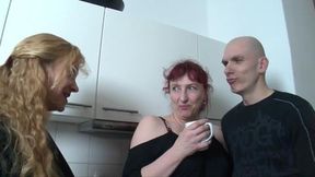 In the kitchen with the swinger couple