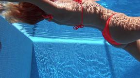 ”Mary Kalisy shows her  big butt underwater”