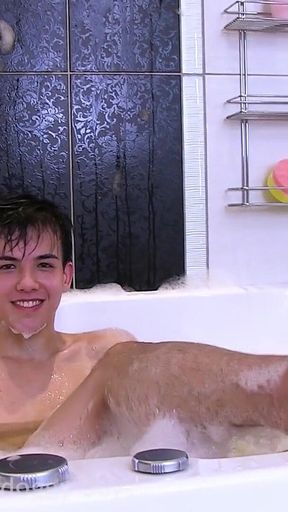 Alexandre Lee teen boy bath time jerk off