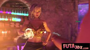 Blonde Babe Choked Gushing Succubus Futa Cocks Dripping Cum Rivers