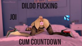 JOI, Garters & Stockings, High Heels, Dildo Fucking, Cum Countdown, Legs Spreading 4K
