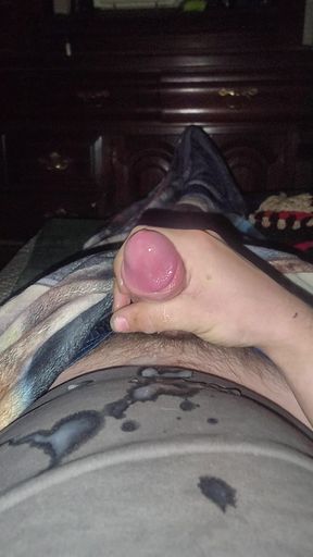 Morning wood 2 day pent up cumshot