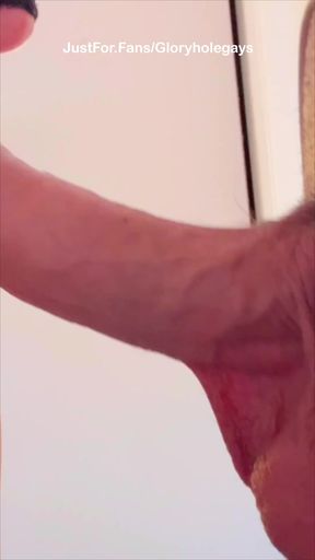 Gloryhole Surprise: I wasn&#039;t ready for how much he gave me