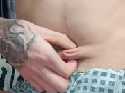 Fingering my unique sexy belly button while laying on my bed belly Button fetish