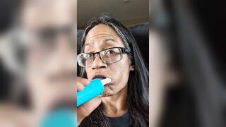 Brushing my teeth with spunk