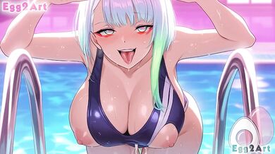 Cyberpunk Edgerunners Swimsuit Blow Job Hentai Animation HD