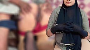 hijab muslim friend reshma wet pussy fucked by my black big dick