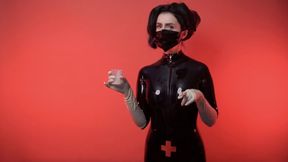 JOI latex nurse takes cum analysis (4K)