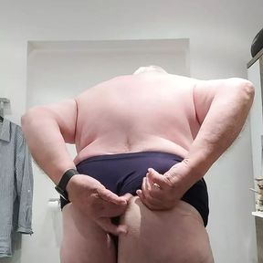 Presenting my ass in new boxers, get caught andthen continued