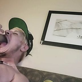 12in dildo throat fuck