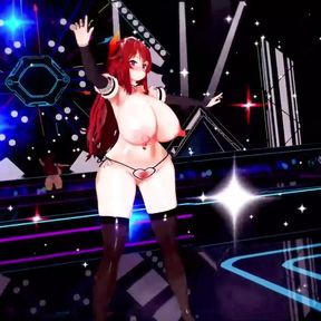 Sexy Demon Girl With Gigantic Tits Dancing (3D HENTAI)