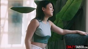 Tiny Asian teen sweetheart Lulu Chu craves wild passionate sex and rough cock&#x1F32D; sucking.