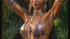 Gorgeous Desi Indian Princess in dancer clothes poses and dances for you and shows you her sweaty steamy armpits