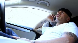 Busty woman is eaten out and gives a sloppy blowjob