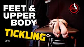 FEET Tickling POV: Ticklish Jane Topless & Barefoot, Bound to the Tickle Bench– Merciless Armpit & Foot Tickle Torment - 1080p