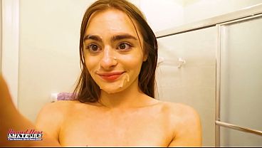 Petite Brunette Reese Robbins Deep Rimjob Tease Intense Tongue Play!