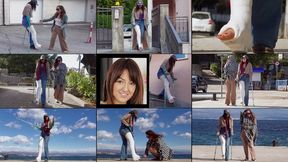 Suzy LLWC Crutching from Apartment to the Pier (in HD 1920X1080)